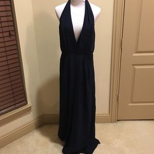 Jill Jill Stuart halter low back dress gown navy